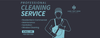 Janitorial Cleaning Facebook cover Image Preview