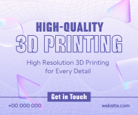 Futuristic 3D Printing Facebook Post Design