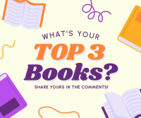 Top 3 Fave Books Facebook Post Design