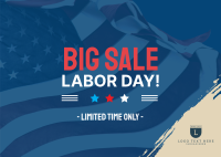 Big Sale Labor Day Postcard Image Preview