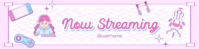 E-Girl Aesthetic Twitch banner Image Preview