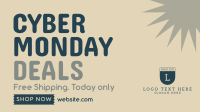 Quirky Cyber Monday Facebook Event Cover Design