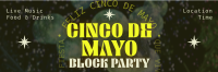 Cinco De Mayo Block Party Twitter Header Design