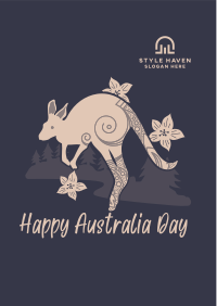 Kangaroo Australia Day Flyer Image Preview