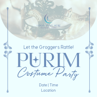 Purim Costume Party Linkedin Post Design