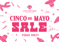 Cinco De Mayo Confetti Sale Postcard Design