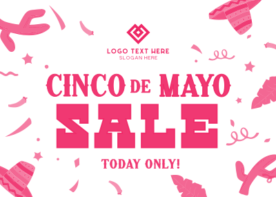 Cinco De Mayo Confetti Sale Postcard Image Preview