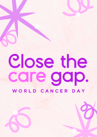 Swirls and Dots World Cancer Day Poster Image Preview