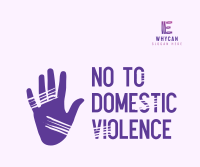 No to Domestic Violence Facebook Post Design