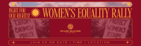 Modern Nostalgia Women's Rally Twitter Header Image Preview