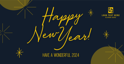Wonderful New Year Welcome Facebook ad Image Preview
