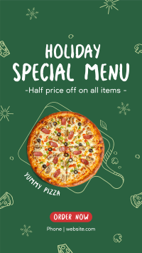 Holiday Pizza Special Facebook Story Design