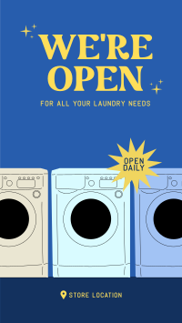 Laundry Store Hours Instagram Story Design