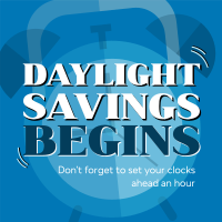 Playful Daylight Savings Instagram post Image Preview