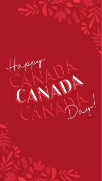Floral Canada Day Facebook Story Design