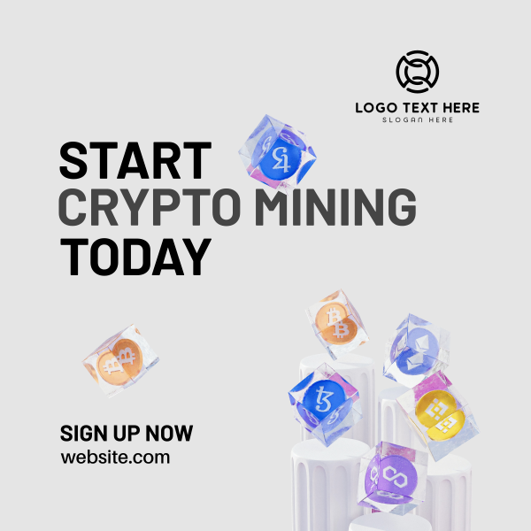 Start Crypto Today Instagram Post Design Image Preview