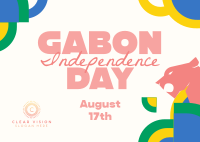 Gabon National Day Postcard Image Preview