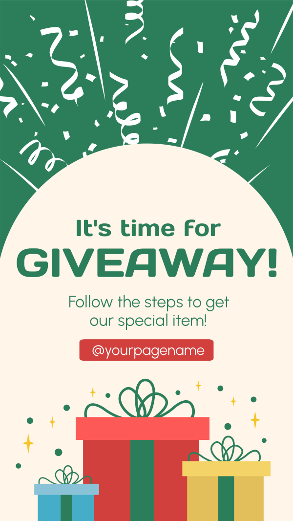 Giveaway Winner Instagram Story Design Image Preview