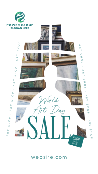 World Art Day Sale Facebook Story Design
