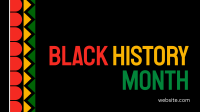 Black History Pattern Facebook Event Cover Design