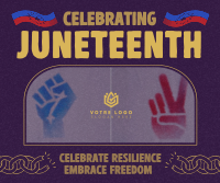Rustic Juneteenth Greeting Facebook post Image Preview
