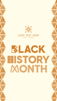 Black History Triangles Instagram Story Design