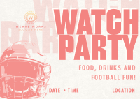 Football Watch Party Postcard Image Preview