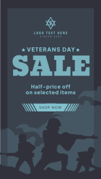 Remembering Veterans Sale TikTok video Image Preview