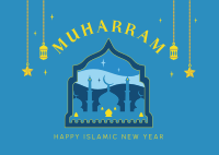 Islam New Year Postcard Image Preview