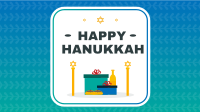 Hanukkah Gradient Pattern Facebook Event Cover Image Preview