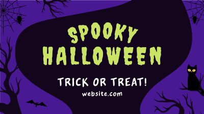 Spooky Halloween Facebook event cover Image Preview