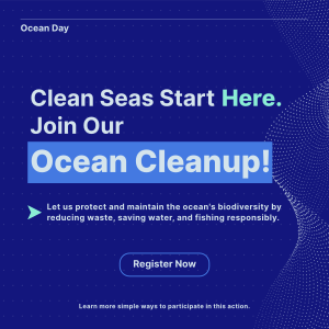 Ocean Day Clean Up Minimalist Instagram post Image Preview