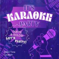Karaoke Party Nights Instagram Post Design