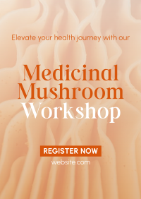 Minimal Medicinal Mushroom Workshop Poster Image Preview