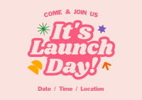 It's Launch Day Postcard Design