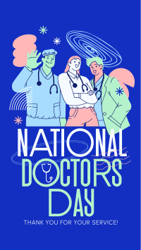 Modern Quirky Doctor's Day Instagram Story Design