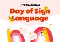 Sign Language Day Postcard Image Preview