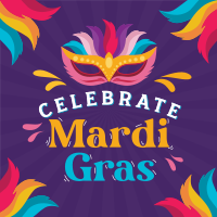 Celebrate Mardi Gras Instagram post Image Preview