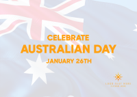 Australian Day Flag Postcard Design