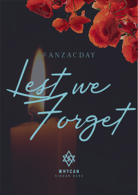 Red Poppies Anzac Day Flyer Image Preview