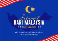 Selamat Malaysia Postcard Design