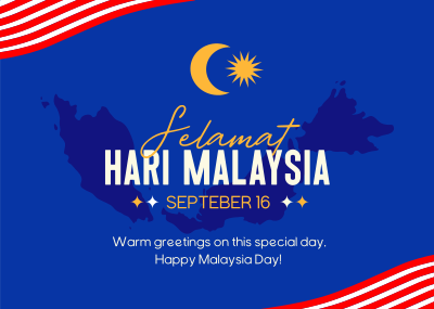 Selamat Malaysia Postcard Image Preview