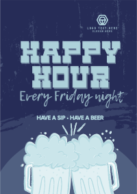 Have A Sip, Have A Beer Poster Design