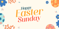 Flowery Easter Twitter post Image Preview