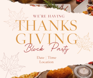 Elegant Thanksgiving Party Facebook post Image Preview