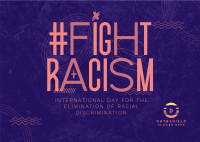 Fight Racism Now Postcard Design