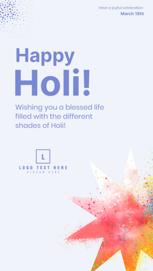 Holi Star Facebook story Image Preview