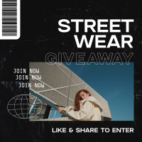 Streetwear Giveaway Instagram Post Design