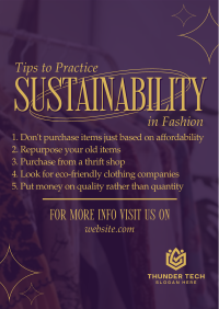 Sustainable Fashion Tips Poster Image Preview