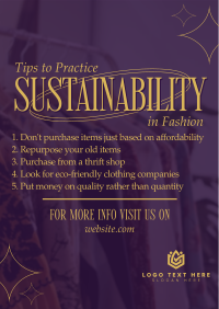 Sustainable Fashion Tips Poster Design
